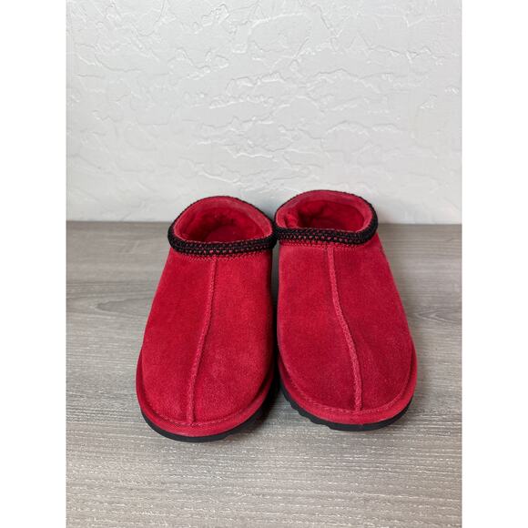 Ugg Tasman Samba Red Sheepskin UggPure (tm) Slippers Youth 4 Women 5.5 6 - Picture 3 of 8